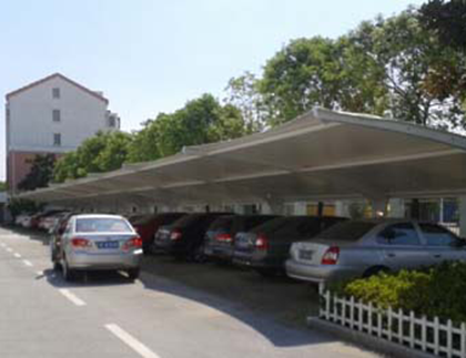 藍天膜結構-汽車(chē)停車(chē)棚圖二