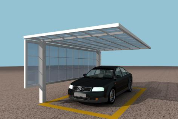 藍天膜結構——汽車(chē)停車(chē)棚